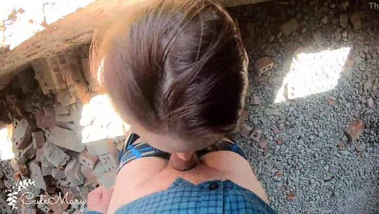 FUCK ON AN ABANDONED CONSTRUCTION SITE | Stranger Creampie Teen Outdoor