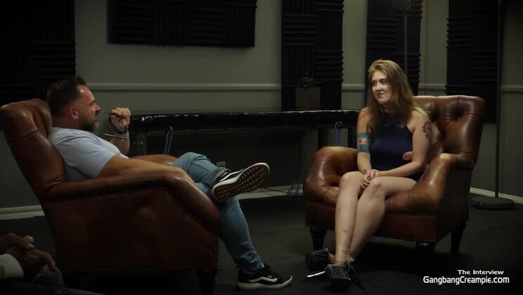 Gangbang Creampie - Lesbian Cutie Electra Decides To Do A Hot Interracial Gangbang! Can The Guys Turn Her Over With Their Creampies In Her Pussy??