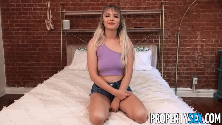 PropertySex Blonde Babe Convinces Building Manager To Rent Apartment To Her