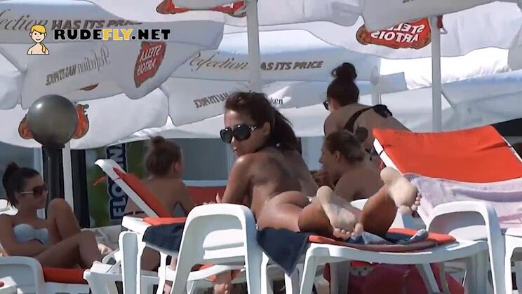 A public beach can't keep these girl nudists down