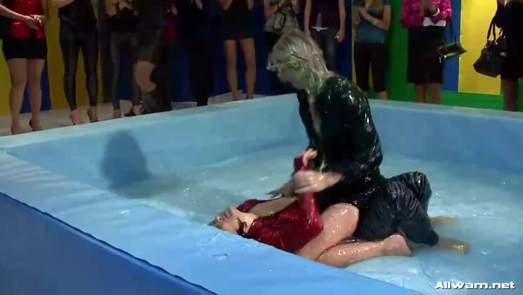 Tatiana Milovani and Sara in a Raunchy Goo Wrestling Match, Leaving You Exposed