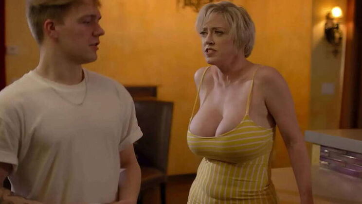 Mature Blonde Stepmother Dee Williams Attempts to Seduce Her Stepson