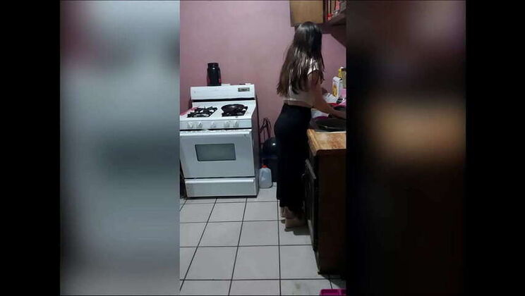 Young Stepmother Alone: 18-Year-Old's Stepson Takes Advantage (Real Home Video)