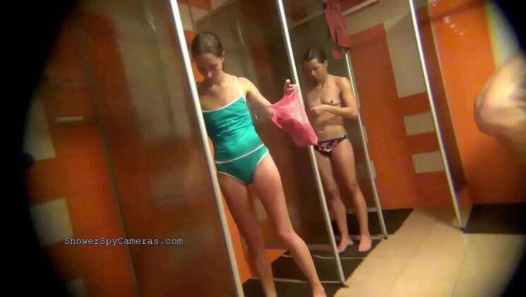 Secret recording in Russian communal shower