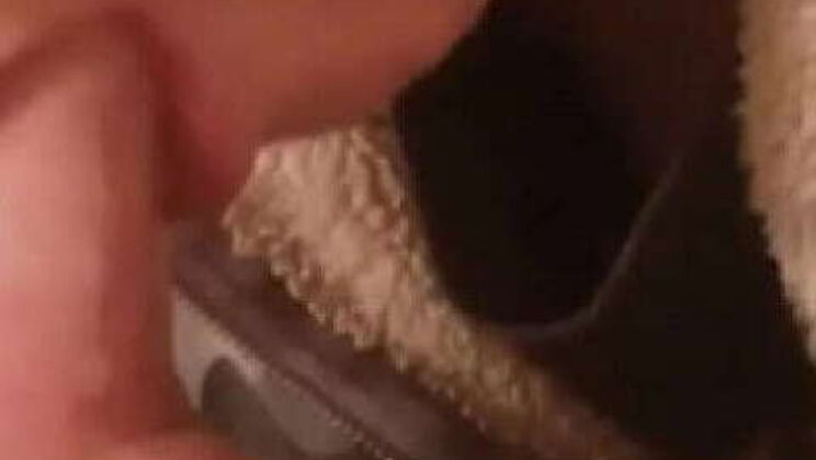 MILF girlfriend gives messy blowjob