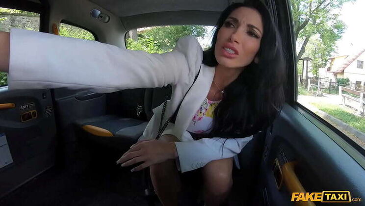 Fake Cab Ride with Busty French Sex Instructor: Sam Bourne Gets a Handjob & Creampie from Skinny MILF Clea Gaultier