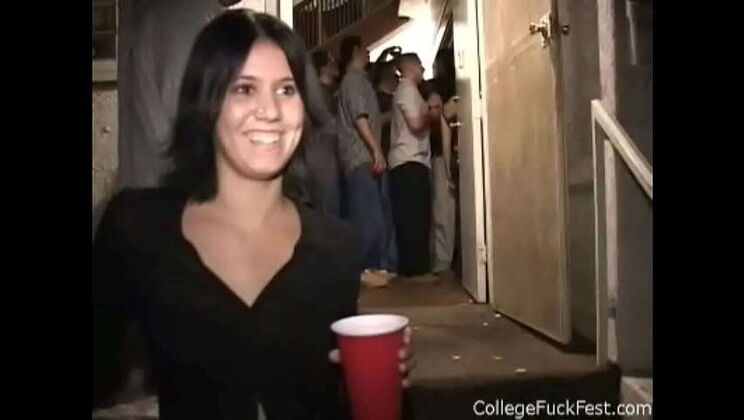 University Coed Party with Naughty Blowjob & Intense Hardcore Action