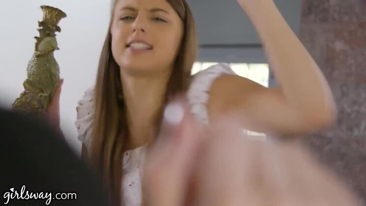 GIRLSWAY h. Bully Lena Paul DP'd by Jane & Gia!