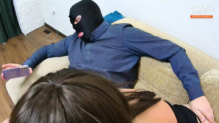 Hotwife Threesome: Friend Joins for Double Blowjob with Condom - Part 1