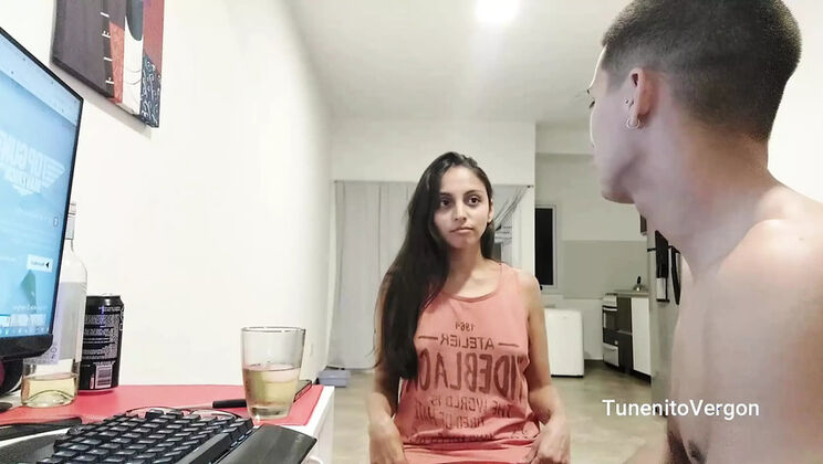 Hot Friend's House Visit - Huge Cock Blowjob & Rough Doggy Sex