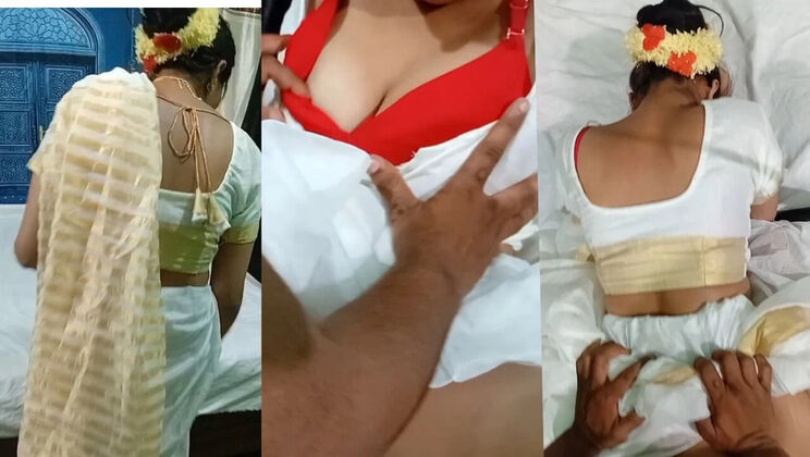 Hot South Indian Bride Fucked Hard on Wedding Night - Homemade Doggy Style Sex
