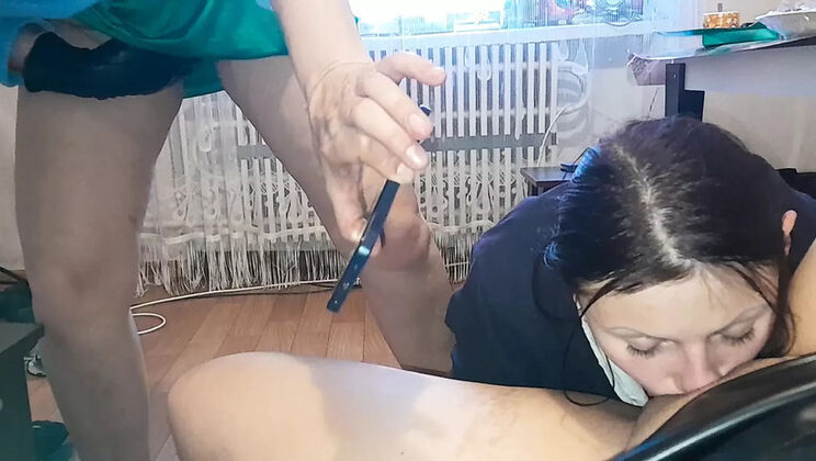 Stepmom secretly films us having sex and masturbates to it - Lesbian threesome with loud moans