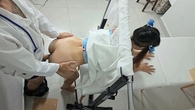 Naughty Gynecologist Caught Fucking Teen Patient in Hot Hospital Exam - Redhead Squirts Hard