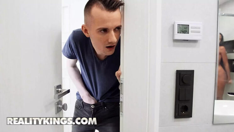 Naughty Brunette Romy Indy Sucks and Fucks Roommate's Big Hard Cock - Reality Kings