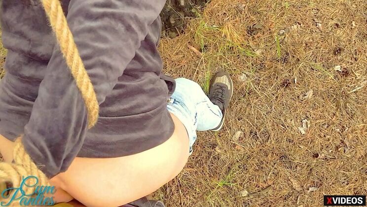 Real Panties MILF Begs for Cum in Public - Outdoor Creampie Surprise