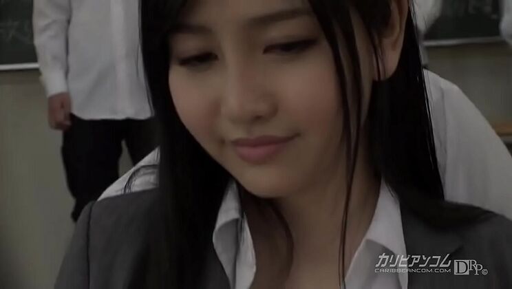 Hot Japanese teacher Risa Onodera gets creampied in steamy classroom sex