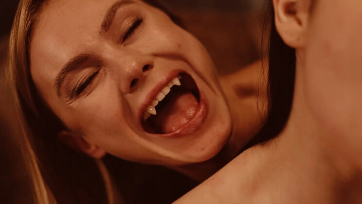 Goth Lesbian Vampire Domination - Nancy Ace Bites Matty Mila's Neck in Hot Halloween Sex