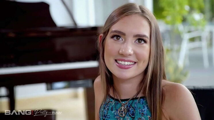 Bailey Base First Threesome - Hot Brunette Teen Gets DP'd Raw
