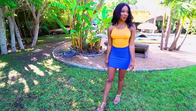 Sexy black neighbor gets horny and wants hardcore action