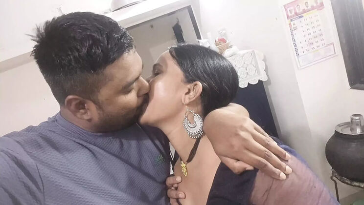 Desi Indian Bhabhi Kavita Cheats on Husband with Brother-in-Law in Kitchen Fuck