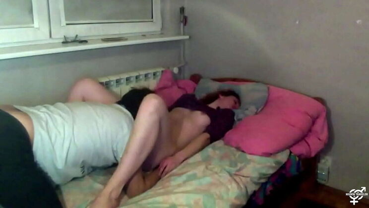 Stepdad Fucks Skinny Teen Stepdaughter After Party - Hidden Camera POV