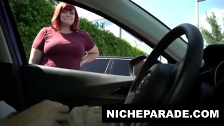BBW Redhead MILF Marcy Diamond Gets Flashed By Stranger In Public - Amateur Street Sex