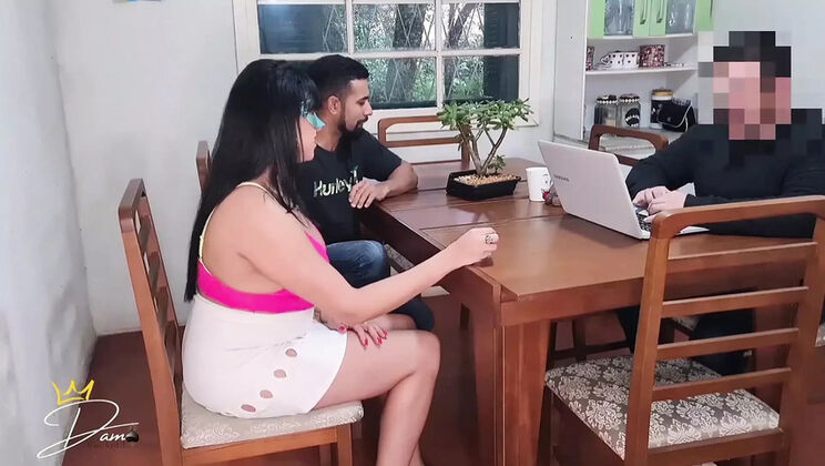 Hot Wife Cheats on Cuckold Hubby with Lover - Big Ass MILF Fucking & Cum in Mouth