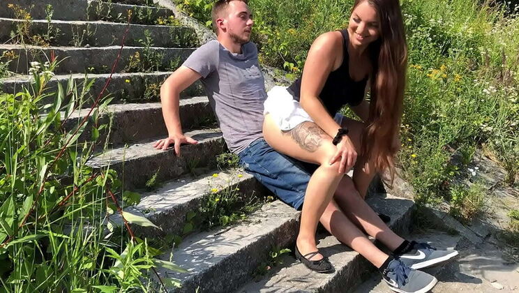 Horny German Teen Fucked Hard Outdoors at Danube - Doggystyle & Cowgirl Action