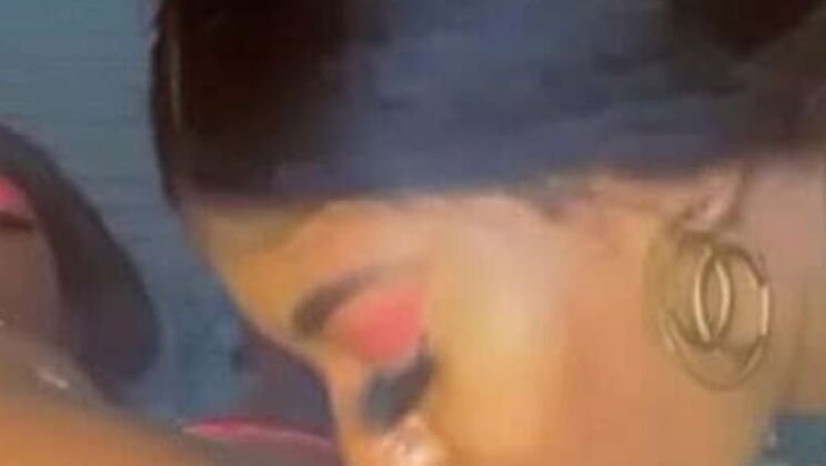 Lucky Teen Lesbian Sucks and Worships Neighbor's Huge Natural Tits