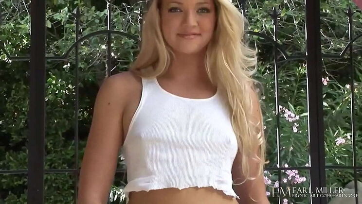 Jessie Andrews Outdoor Solo Masturbation with Big Dildo - Real Orgasm & Gaping Pussy