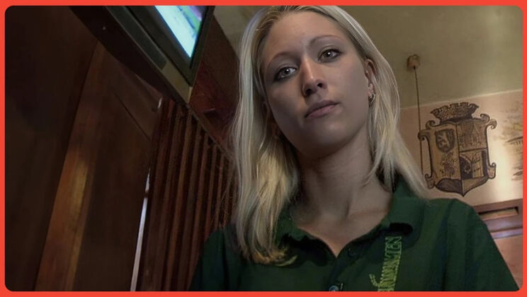 Amateur Blonde Squirting Waitress Fucked Hard in Public POV