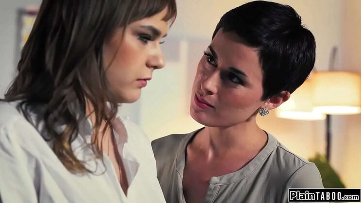 Assistant Blows Boss Hubby For Job Security - Olive Glass & Rebecca Vanguard Hardcore Office Fuck