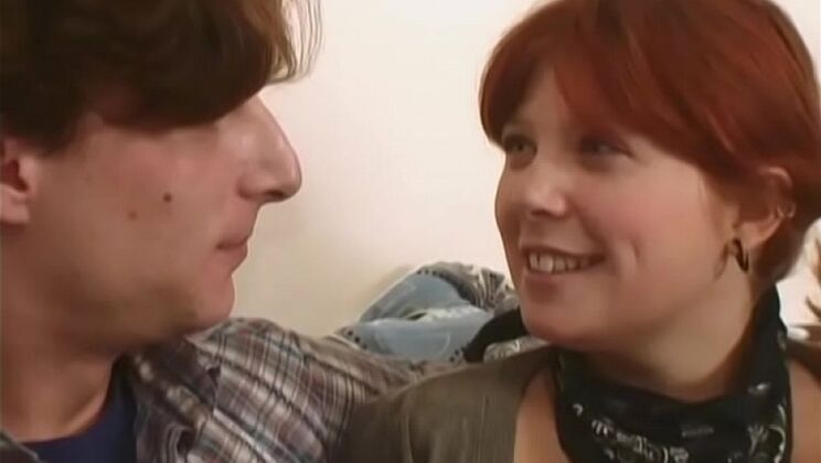 Hairy redhead amateur fucks boyfriend hardcore in homemade video