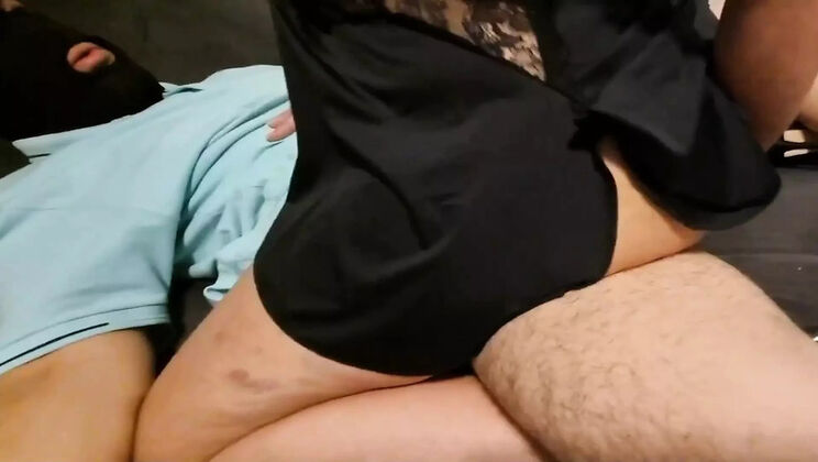 Husband Watches Friend Fuck Wife Without Condom and Cums - English Subs