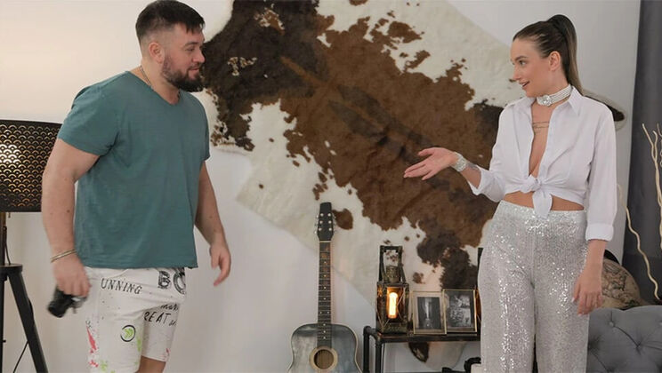 Sam Frost fucks his wife Mary Frost hardcore after photoshoot creampie