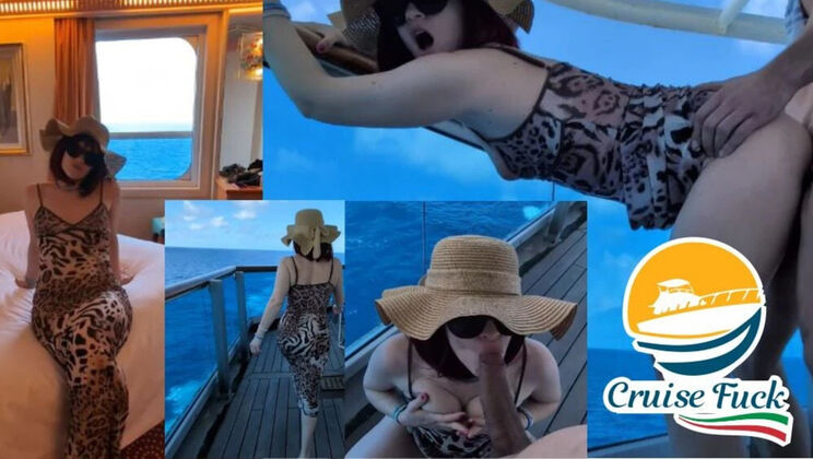 Italian MILF Sailor Cuckold Fucked by Stranger on Cruise - Outdoor Blowjob & Cum in Mouth