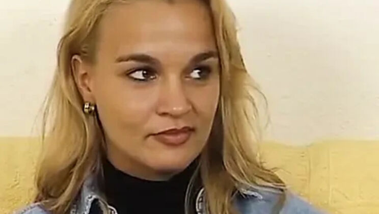 Horny Blonde MILF Masturbates with Toy and Her Boy