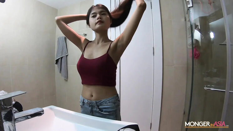 Petite Thai Girl First Time Casting Blowjob Hardcore