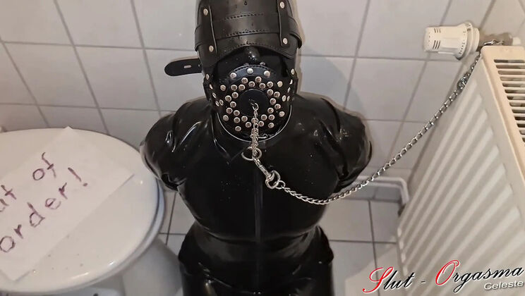 Slave Slut Orgasma Celeste Human Toilet Fetish German Milf Pissing Latex
