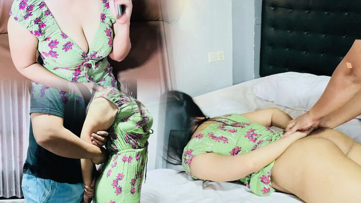 Busty Indonesian MILF Cheating with Neighbor - Husband Almost Catches Them Doggy Style