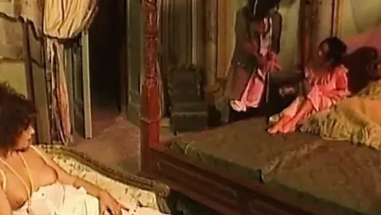 Amazing Vintage MILF Threesome with Erika Bella and Andrea Dioguardi - Big Tits, Hairy Pussies, and Long Hard Dick