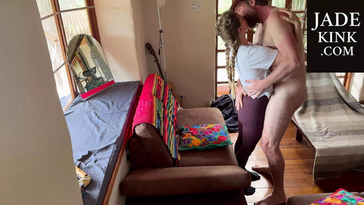 Innocent Teen Couch Creampie Fuck with Pervert Daddy