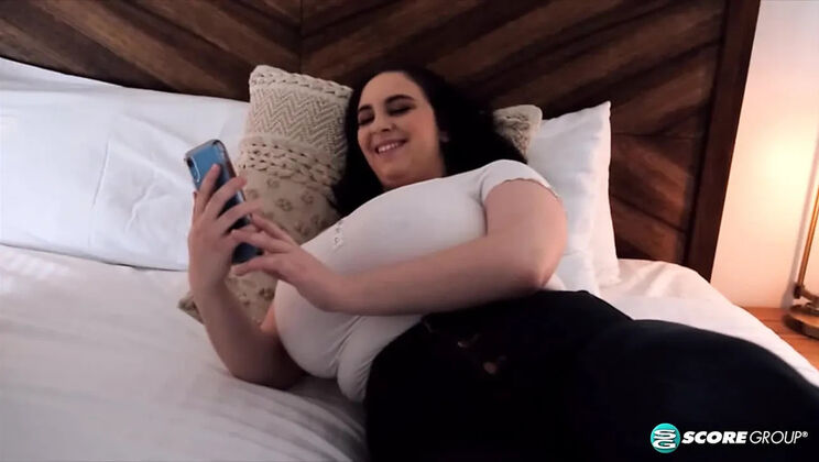 Milly Marks Watches Herself Getting Fucked Hard by JMAC - Big Tits BBW Masturbates to Her Own Scene