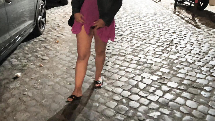 Teacher Fingered in Public Paris Night - Risky Outdoor Squirting Orgasm Caught on Camera