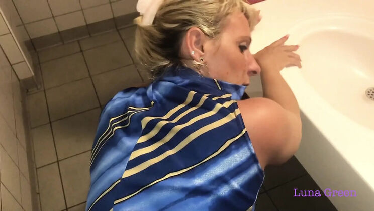 My Wife Luna Hot Blowjob in Camping Shower Sex