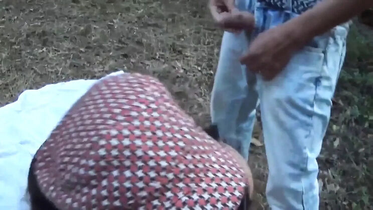 Hot Italian Mature Threesome Outdoor on Grass with Big Tits and Cumshot