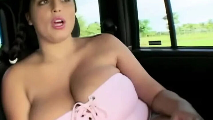 Dirty Hitchhiker Kerry Marie Big Tits Solo Car Masturbation