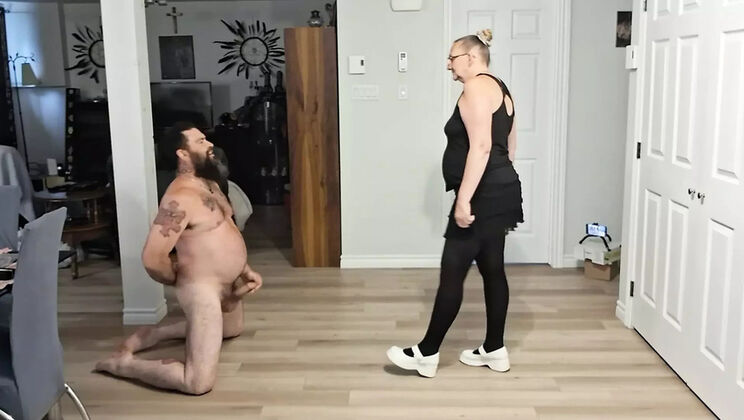 Hardcore Canadian Mistress Miss JJ Chose Extreme CBT Ballbusting & Brutal Stomping - Rough Beginner Slave