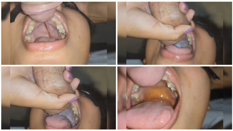 Desi Bihari Girl Mouth Fucking Neighbor Boyfriend - Blowjob & Cum in Mouth
