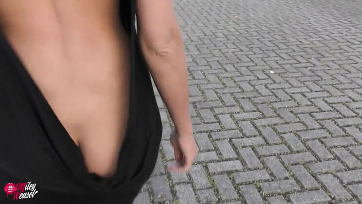 German MILF Public Ass Fuck - Horny Blonde Gets Fucked Hard in Parking Lot